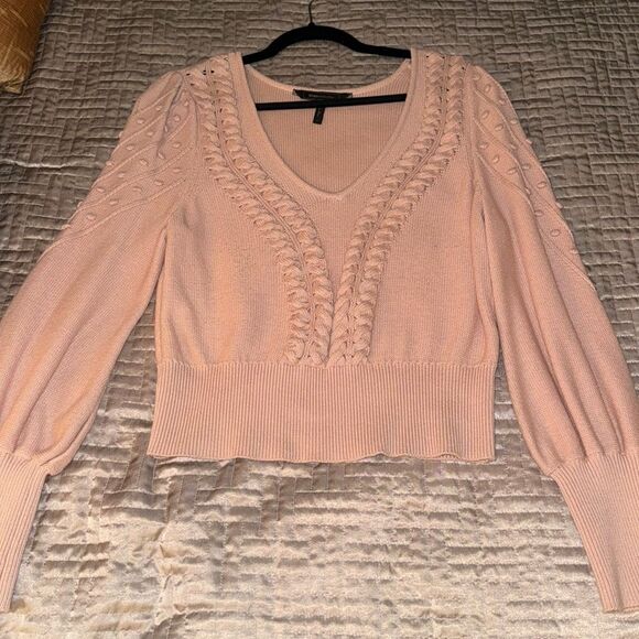 BCBGMaxAzria Sweaters - BCBGMAXAZRIA Women's Bishop Sleeve Cable Sweater